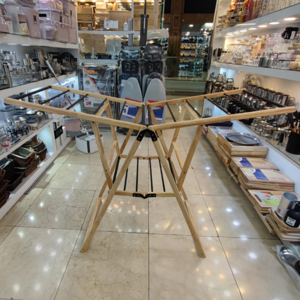 بندرخت اوکیا مدل بالدار چوب و استیل - Image 2